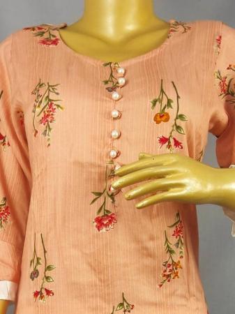 Floral print kurti with Fril on sleeve